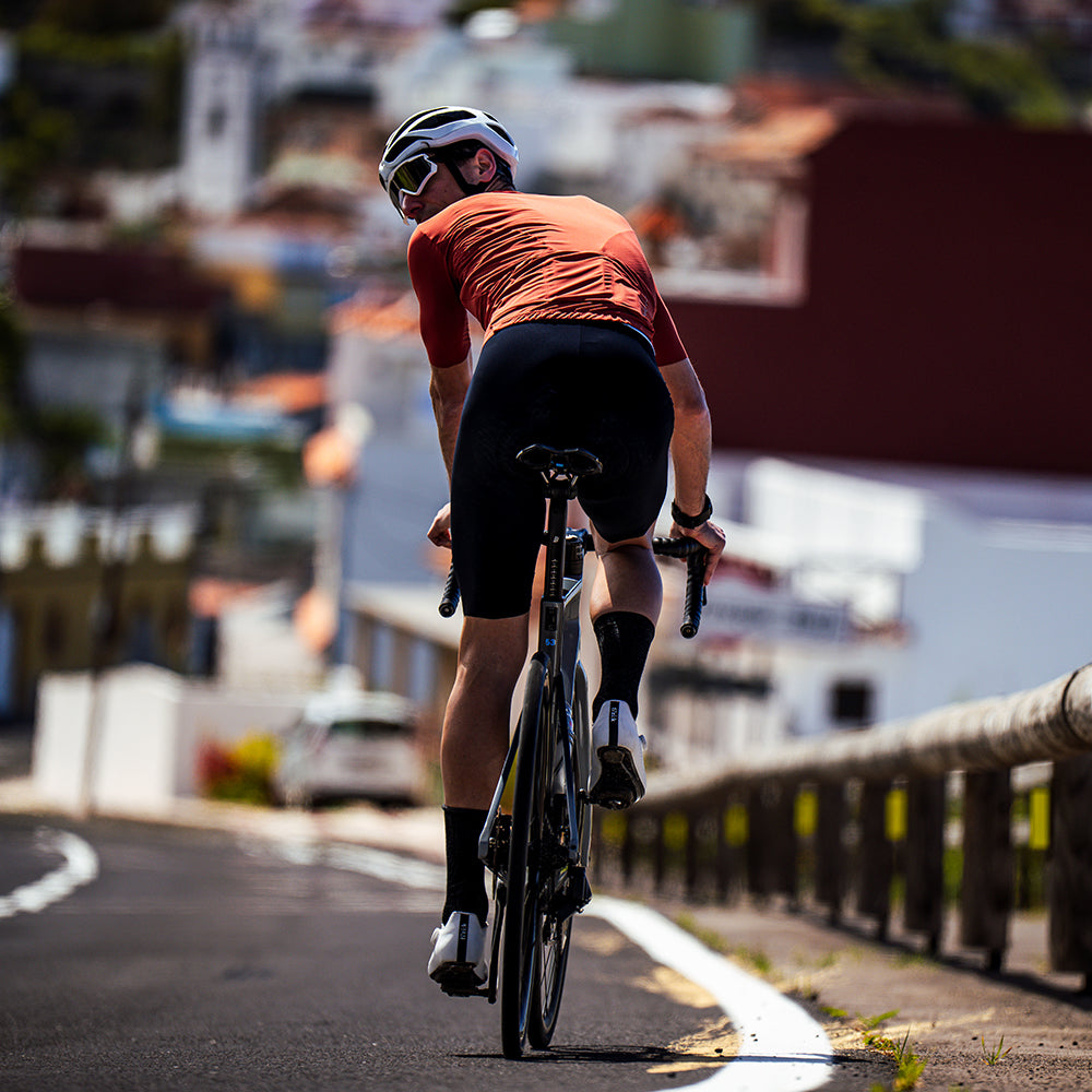 Mens Forcella Race Bib Shorts (Black/Black) (model: joe)