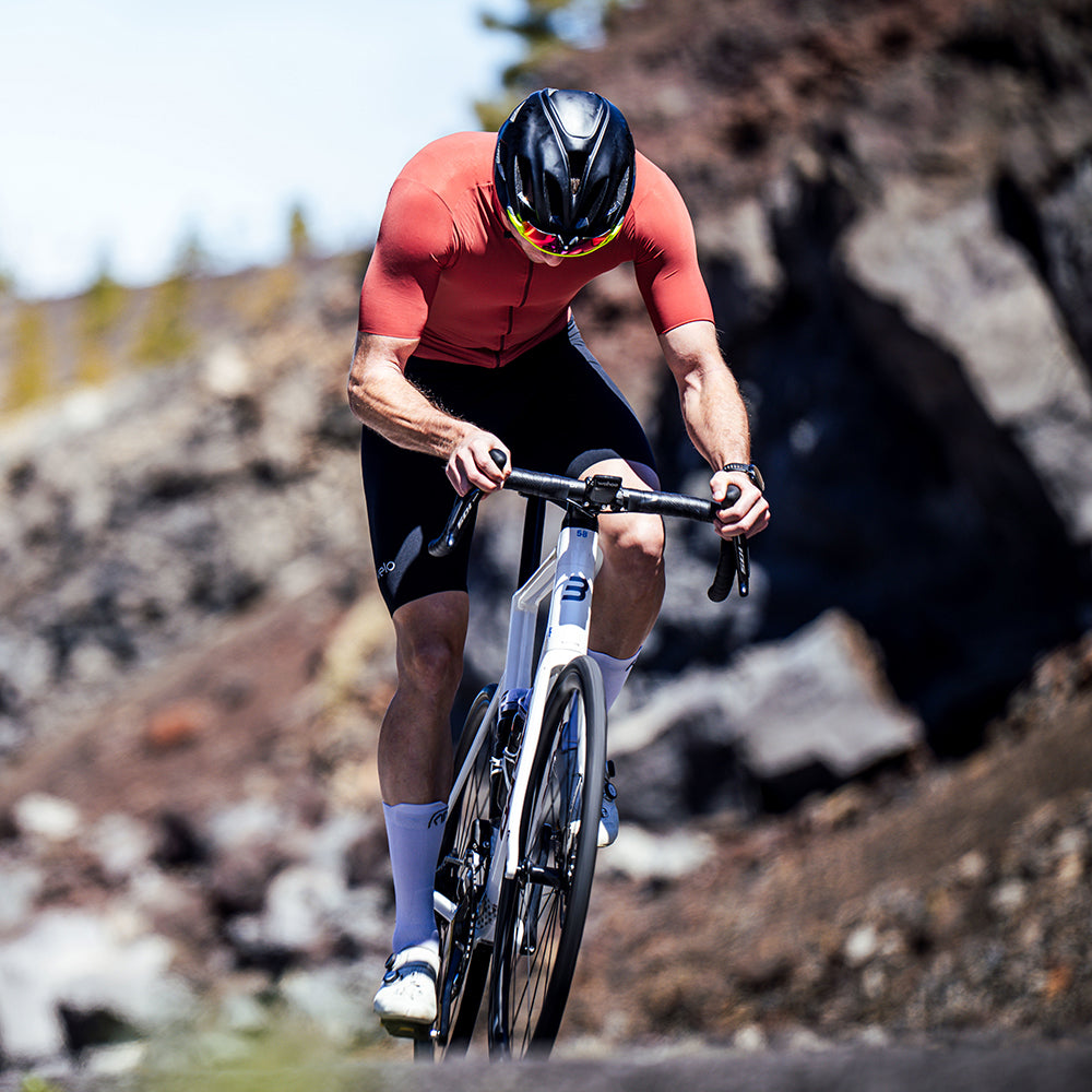 Mens Forcella Race Bib Shorts (Black/Black) (model: joe)