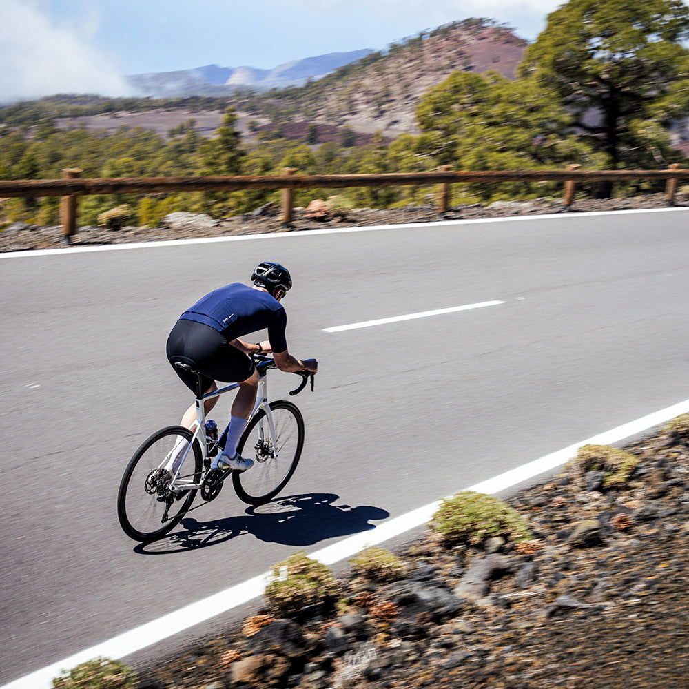 Mens Forcella Race Bib Shorts (Black/Black) (model: barnaby)