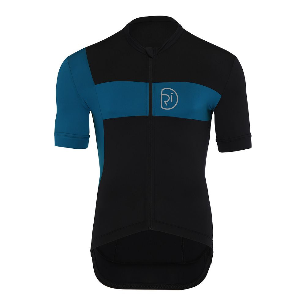 Mens Porlock II Jersey (Black/Teal) (studio)