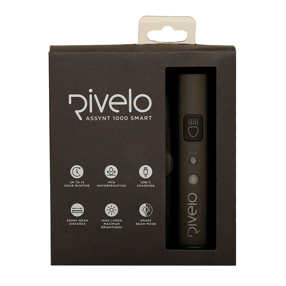 Rivelo Assynt 1000 Smart Front Bike Light (Black) (studio)
