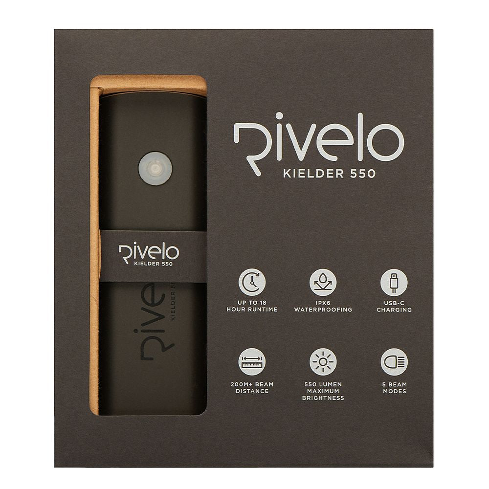 Rivelo Kielder 550 Front Bike Light (Black) (studio)
