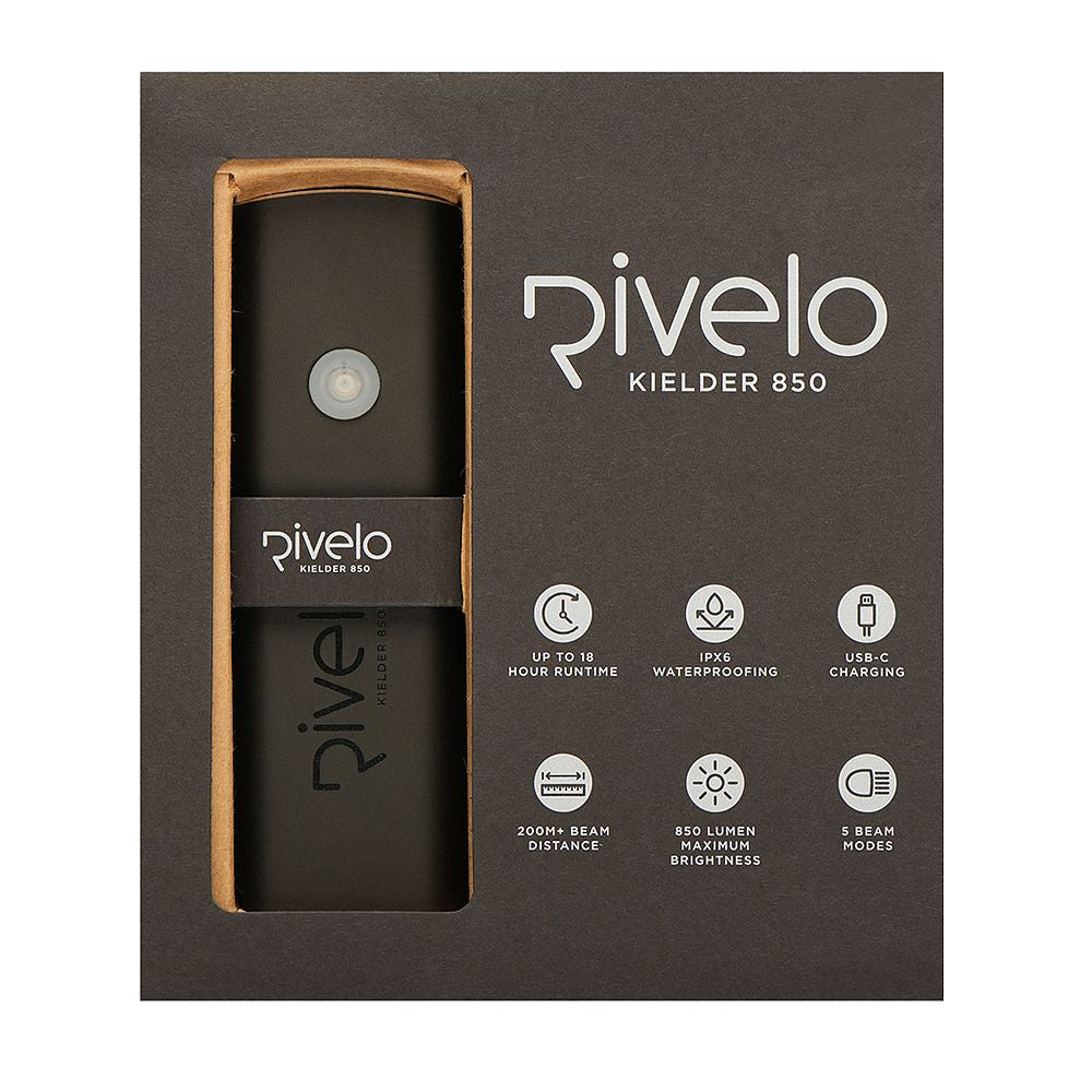 Rivelo Kielder 850 Front Bike Light (Black) (studio)