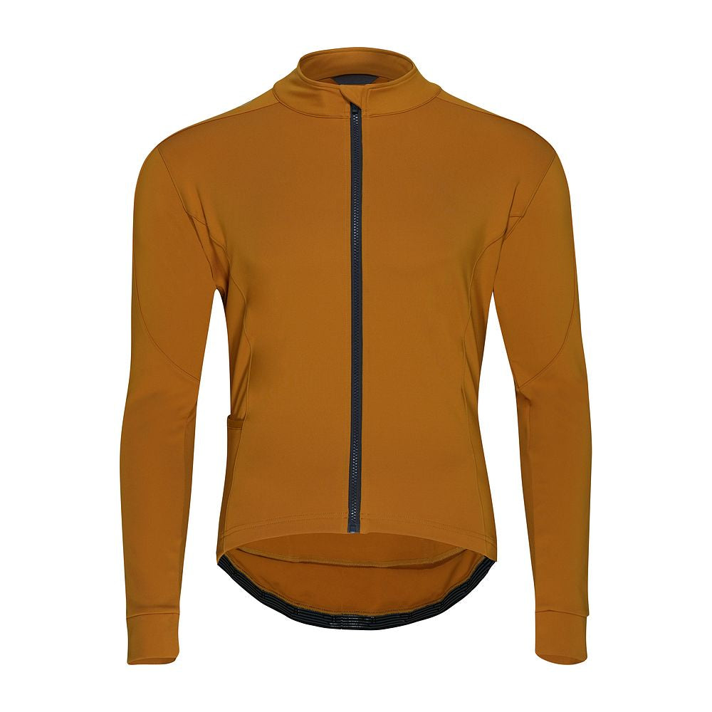 Rivelo Mens Eco Felcott Thermal Long Sleeve Jersey (Mustard)  (studio)