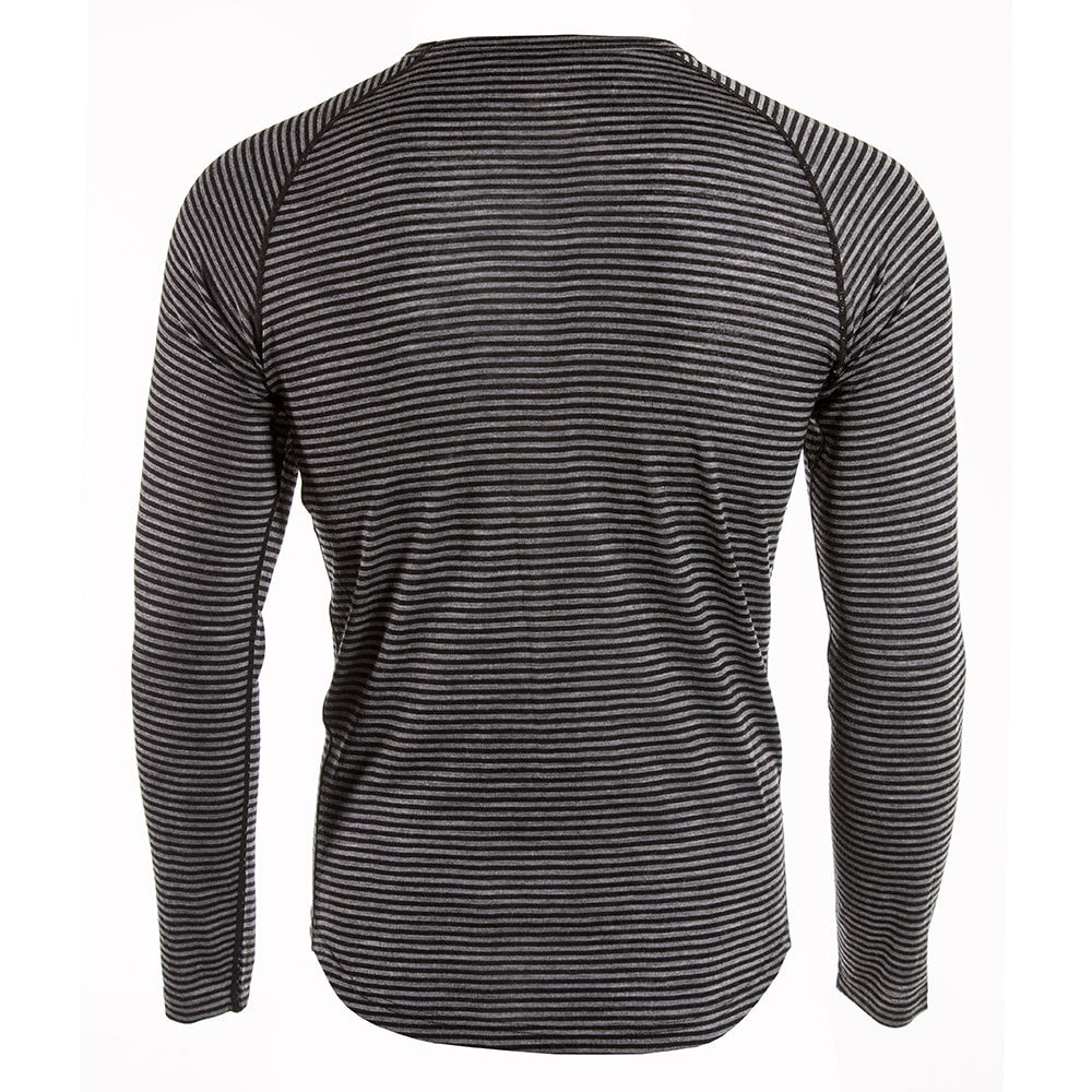 Rivelo Mens Hathersage Merino Blend Long Sleeve Base Layer (Black/Charcoal) (studio)