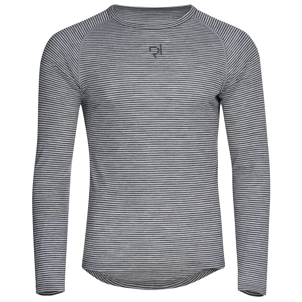 Rivelo Mens Hathersage Merino Blend Long Sleeve Base Layer (Charcoal/Dark Grey) (studio)
