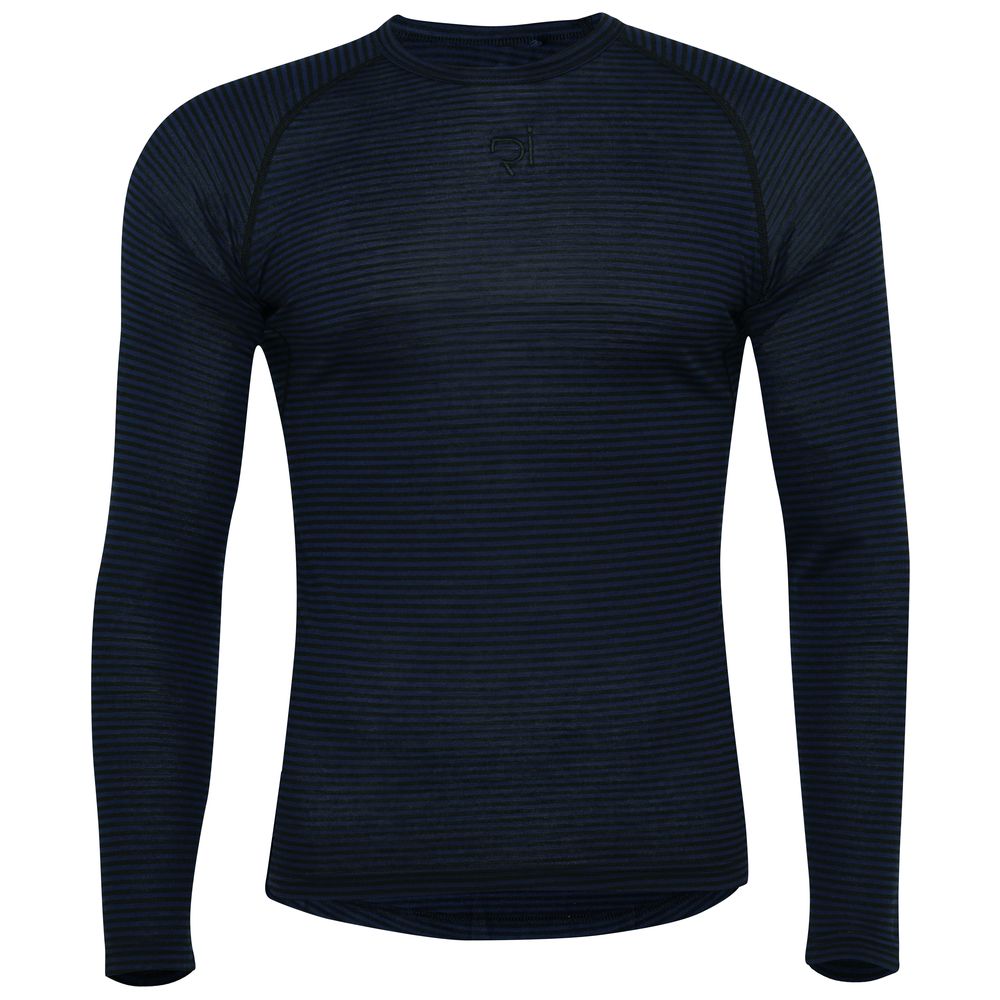 Rivelo Mens Hathersage Merino Blend Long Sleeve Base Layer (Navy/Black) (studio)