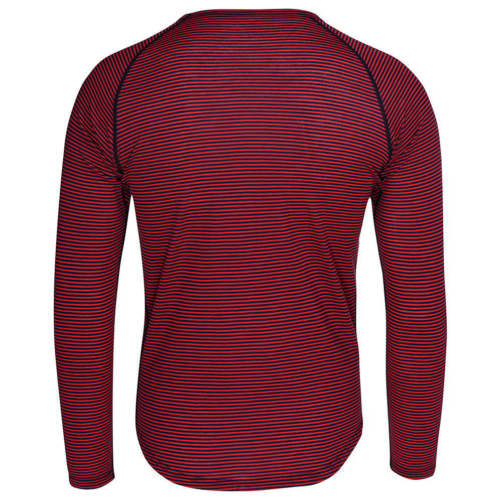 Rivelo Mens Hathersage Merino Blend Long Sleeve Base Layer (Navy/Red) (studio)