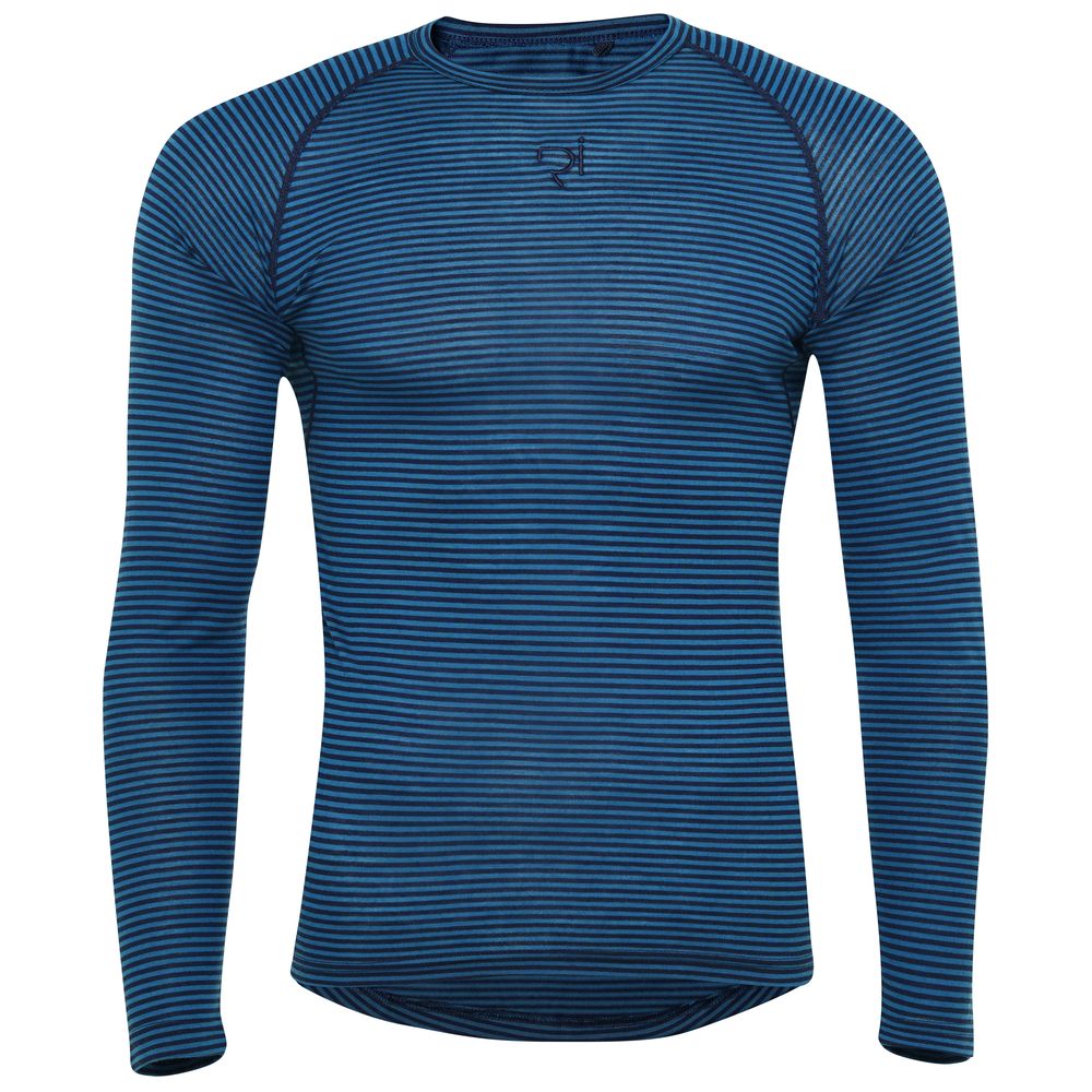 Rivelo Mens Hathersage Merino Blend Long Sleeve Base Layer (Teal/Navy) (studio)