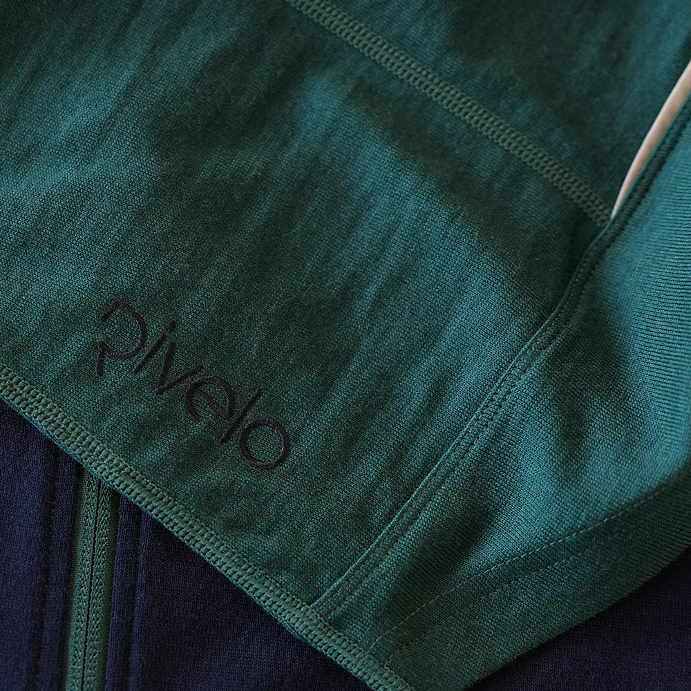 Rivelo Mens Lydford Merino Blend Long Sleeve Jersey (Petrol/Navy)