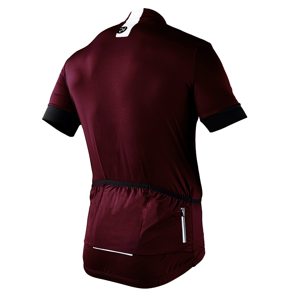 Rivelo Mens Newlands Jersey (Burgundy/White) (studio)