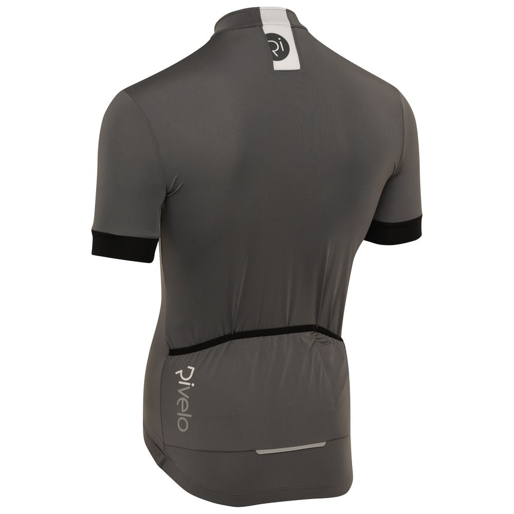 Rivelo Mens Newlands Jersey (Charcoal Grey/White) (studio)