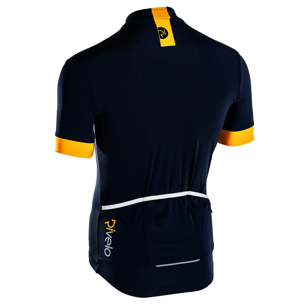 Rivelo Mens Newlands Jersey (Navy/Yellow) (studio)