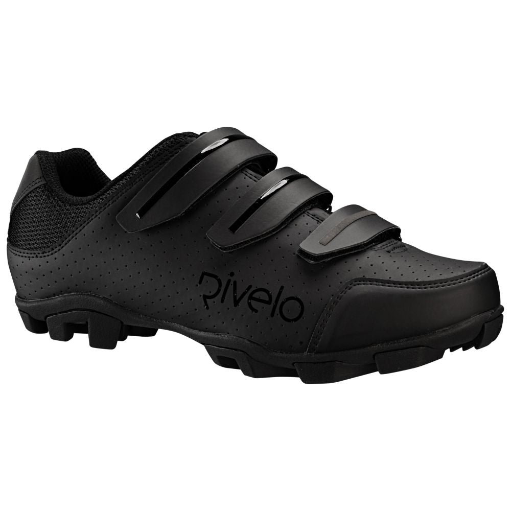 Rivelo Sherwood Velcro Cycling Shoes (Black) (studio)