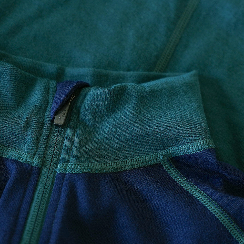 Rivelo Womens Alderbrook Merino Blend Long Sleeve Jersey (Petrol/Navy)
