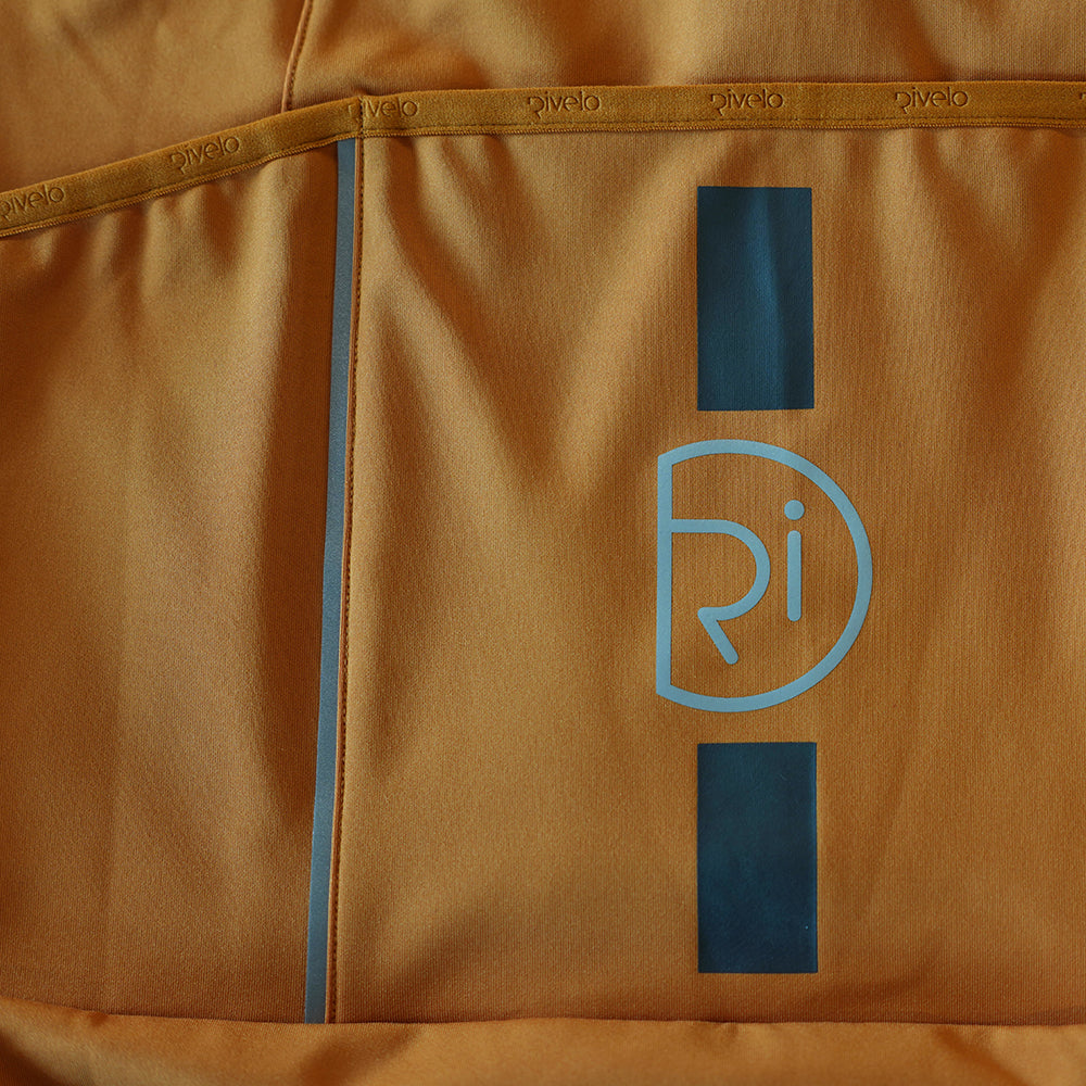 Rivelo Womens Eco Frensham Thermal Long Sleeve Jersey (Mustard/Asphalt)