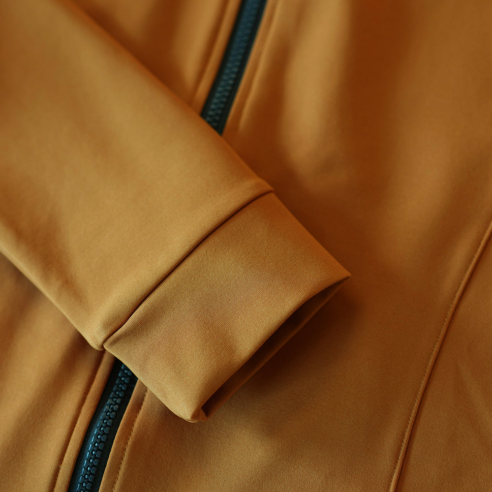 Rivelo Womens Eco Frensham Thermal Long Sleeve Jersey (Mustard/Asphalt)