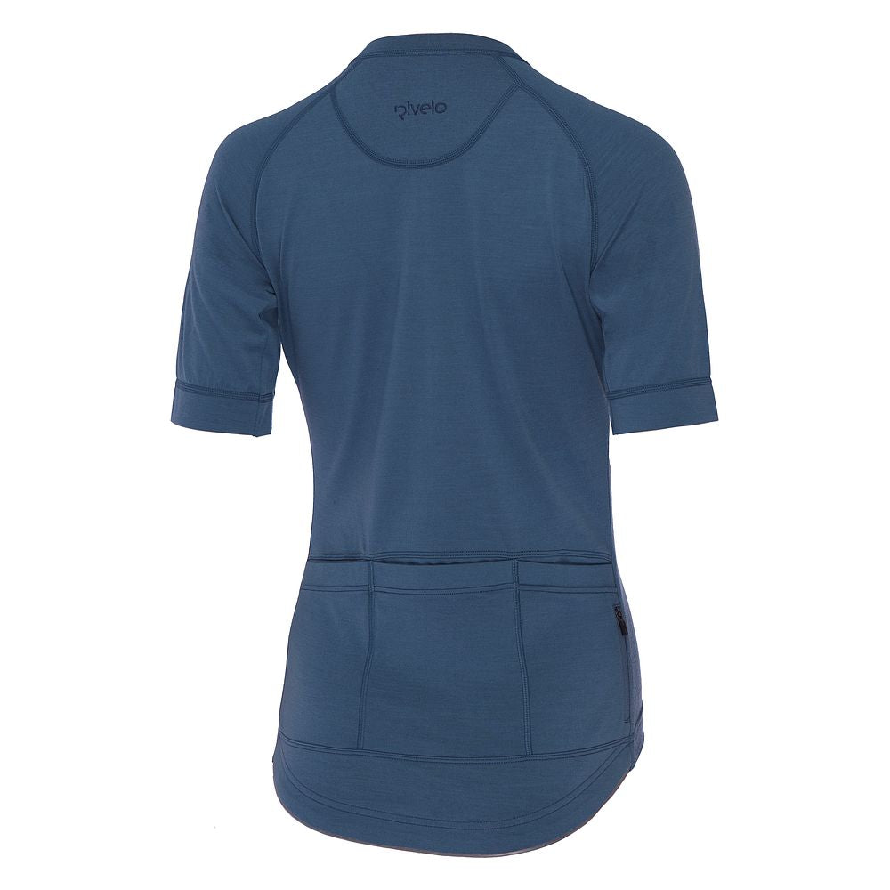Womens Cranbrook SS Merino Blend Jersey (Airforce) (studio)