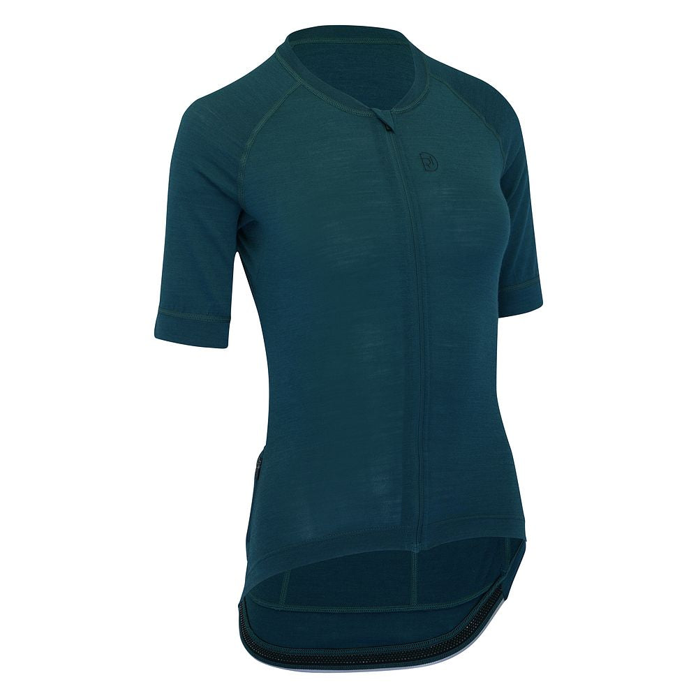 Womens Cranbrook SS Merino Blend Jersey (Petrol) (studio)