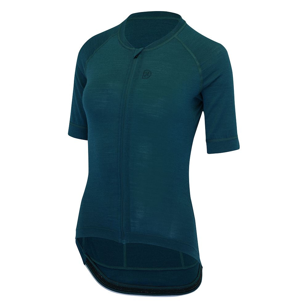 Womens Cranbrook SS Merino Blend Jersey (Petrol) (studio)