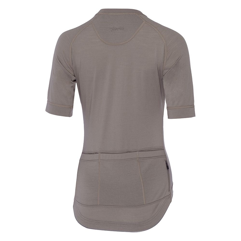 Womens Cranbrook SS Merino Blend Jersey (Vintage Grey) (studio)