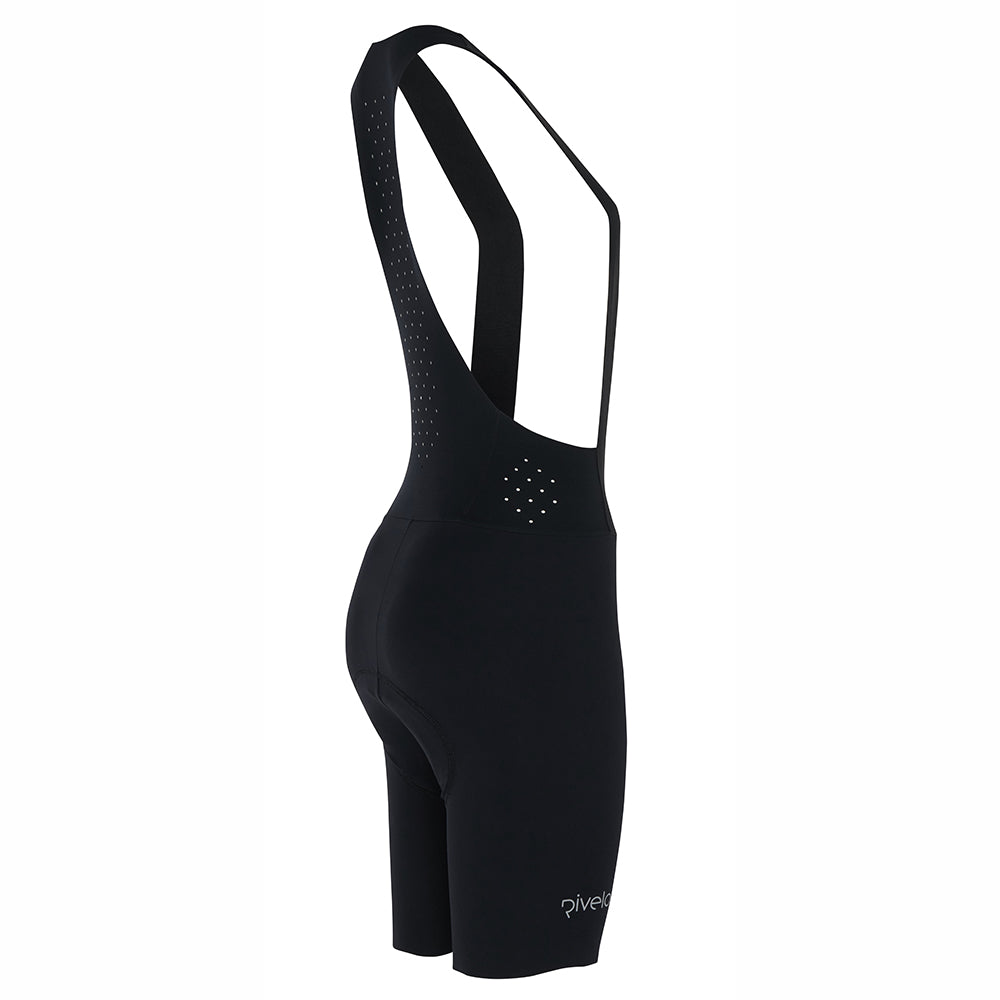Womens Forcella Race Bib Shorts (Black/Black) (studio)