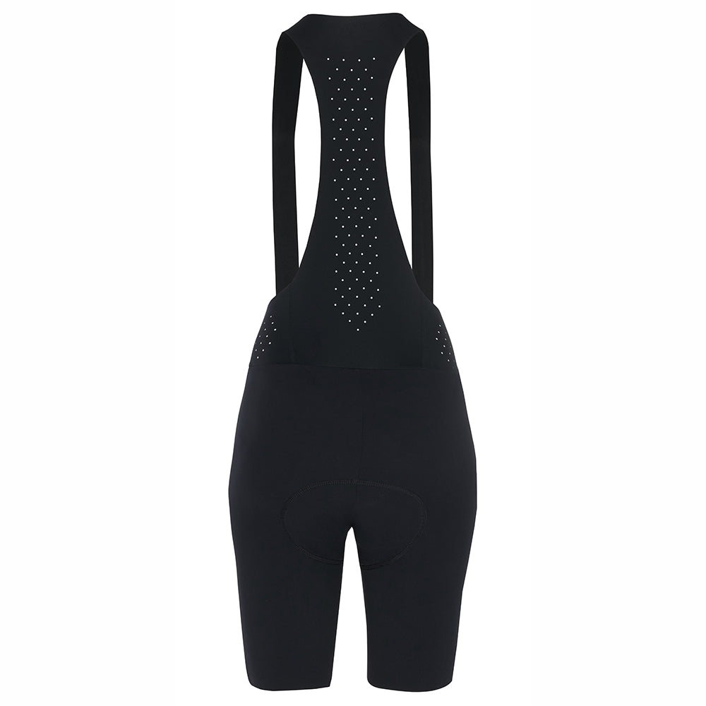 Womens Forcella Race Bib Shorts (Black/Black) (studio)
