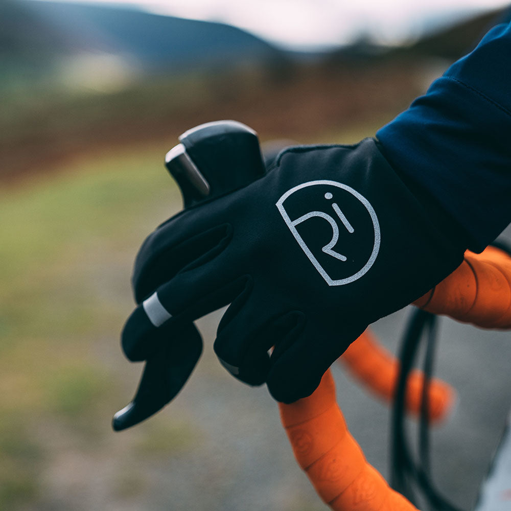 Rivelo Ashurst Softshell Gloves (Black/Reflective)
