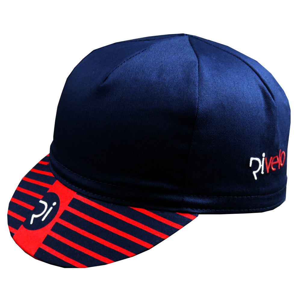 Rivelo Blissford Cycling Cap (Navy/Red) (studio)