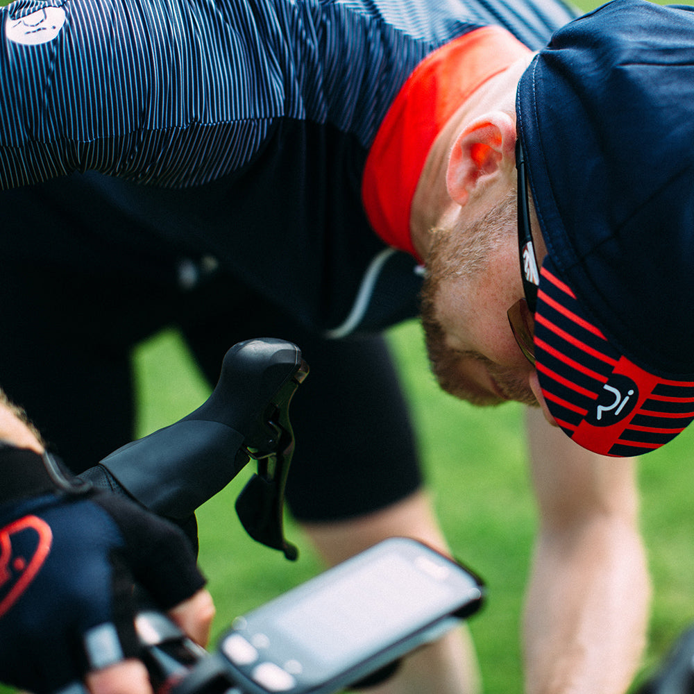 Rivelo Blissford Cycling Cap (Navy/Red)