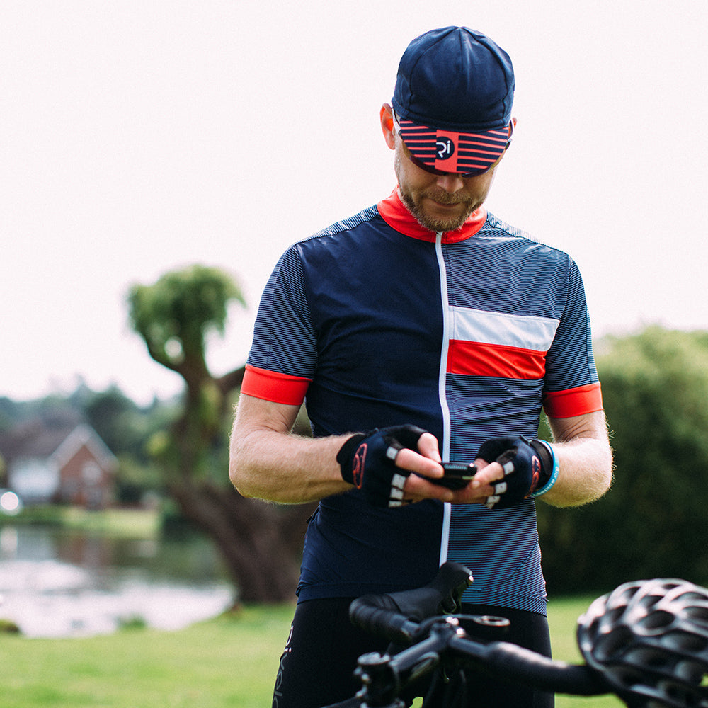 Rivelo Blissford Cycling Cap (Navy/Red)