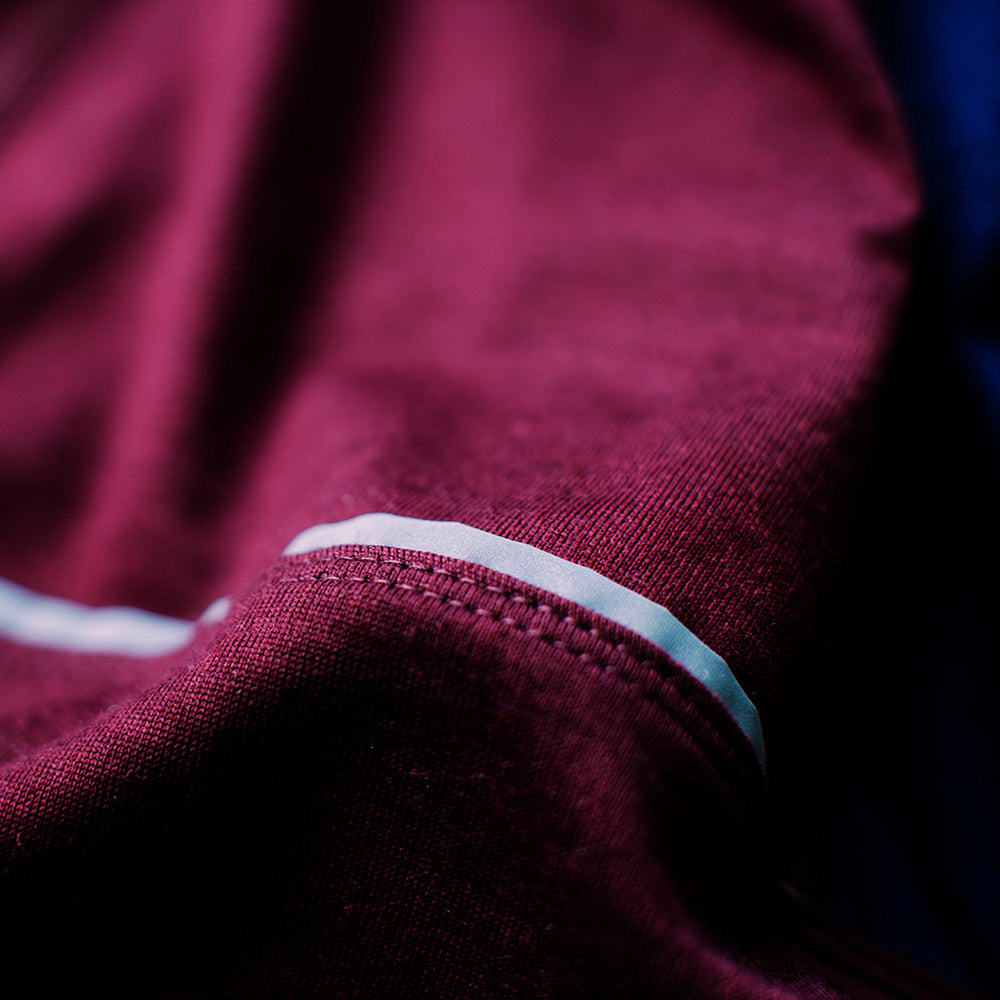 Mens Barbondale Merino Blend Jersey (Burgundy/Navy)