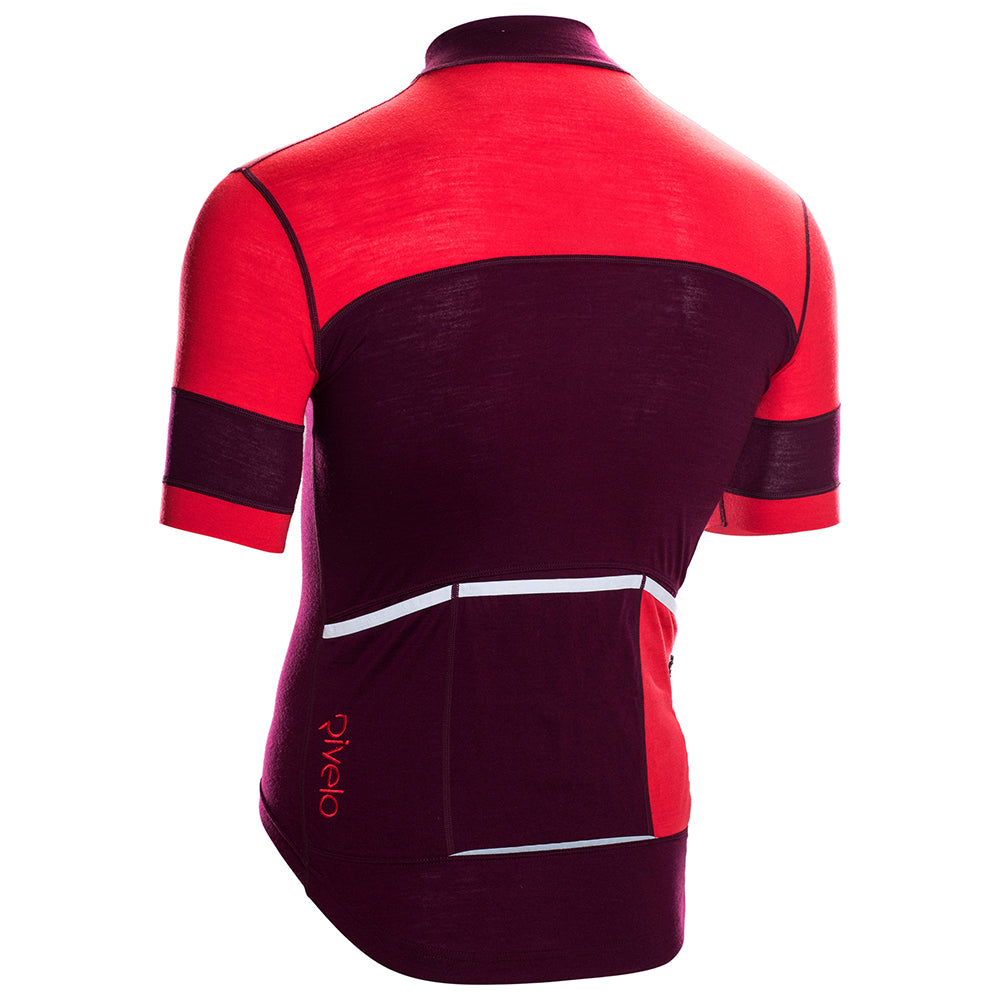 Mens Barbondale Merino Blend Jersey (Burgundy/Red)