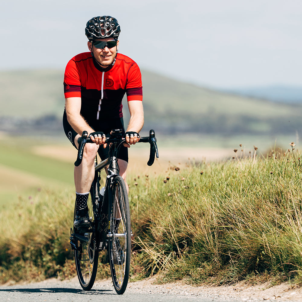 Mens Barbondale Merino Blend Jersey (Burgundy/Red)