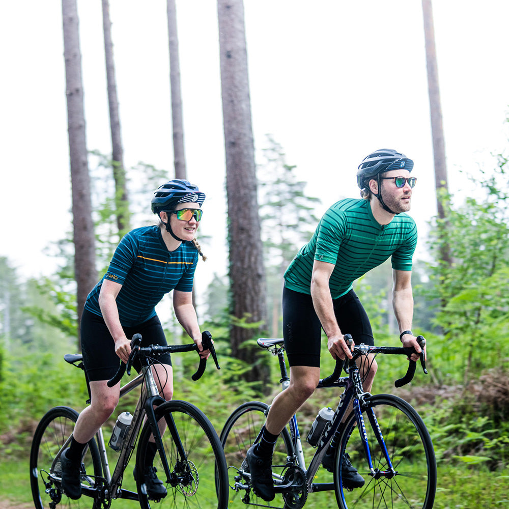 Rivelo Mens Barhatch Jersey (Green Stripe)
