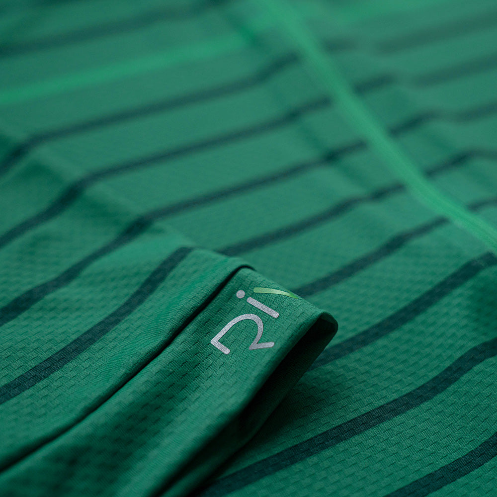 Rivelo Mens Barhatch Jersey (Green Stripe)