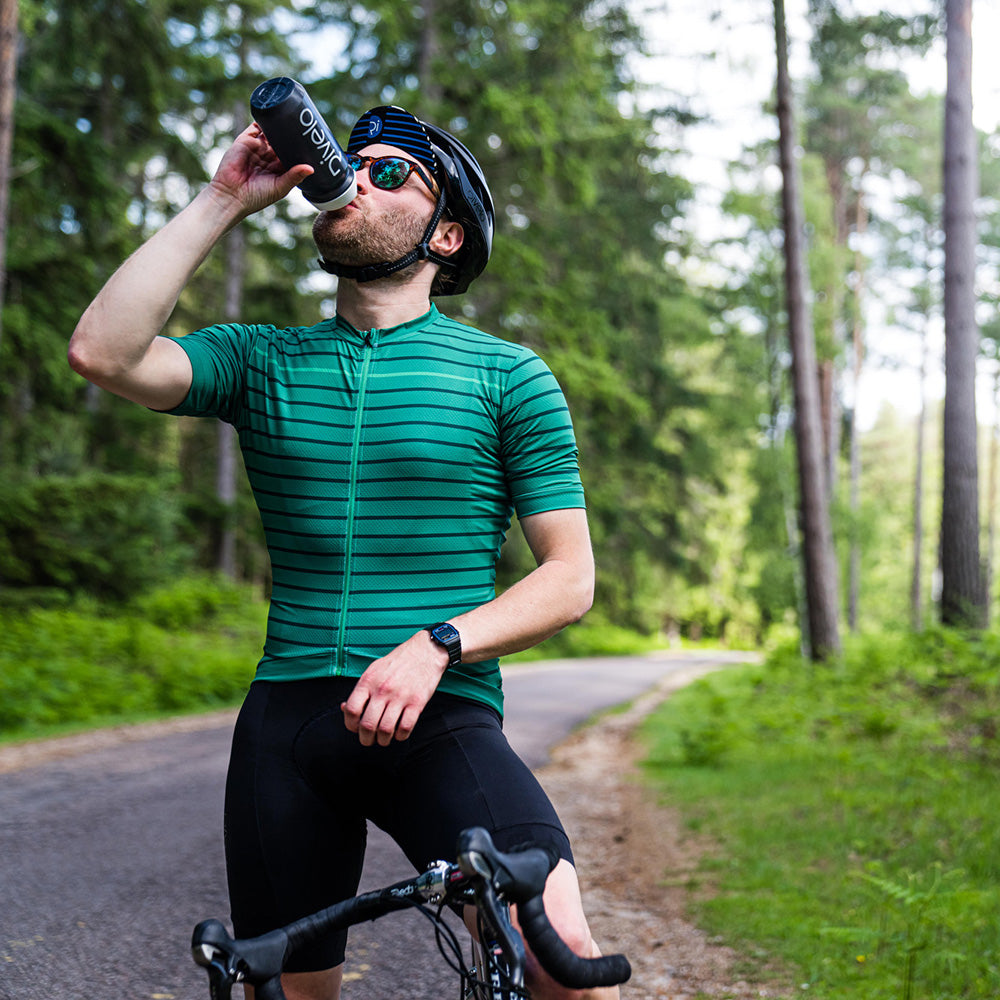 Rivelo Mens Barhatch Jersey (Green Stripe)