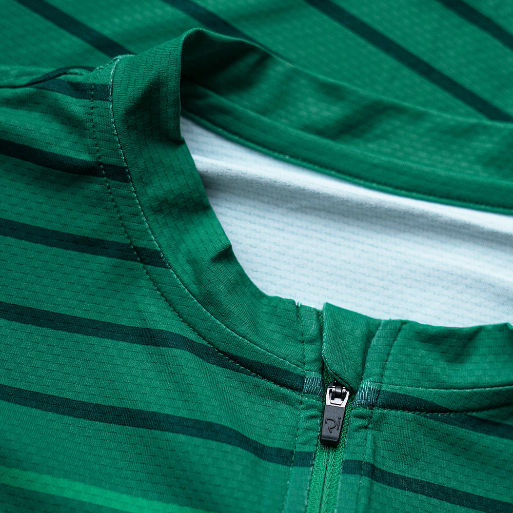 Rivelo Mens Barhatch Jersey (Green Stripe)