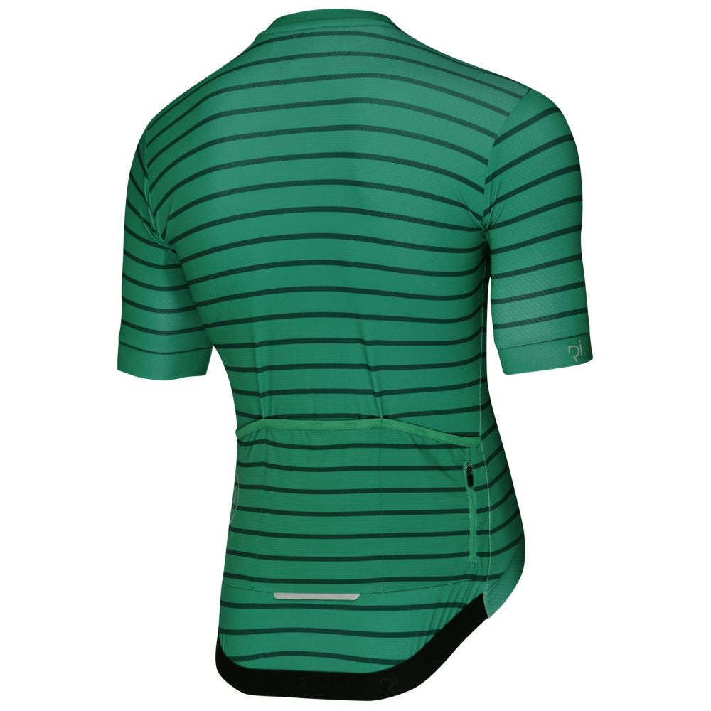 Rivelo Mens Barhatch Jersey (Green Stripe) (studio)
