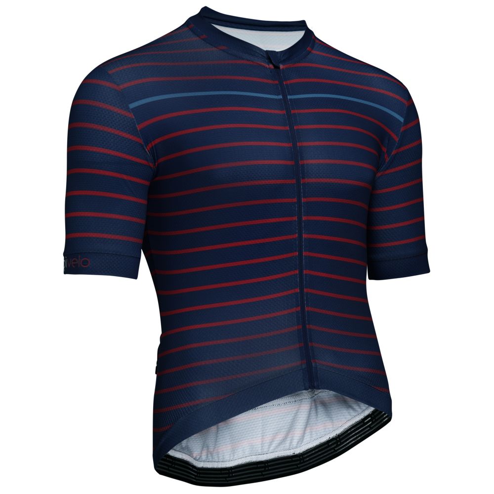 Rivelo Mens Barhatch Jersey (Navy Stripe) (studio)