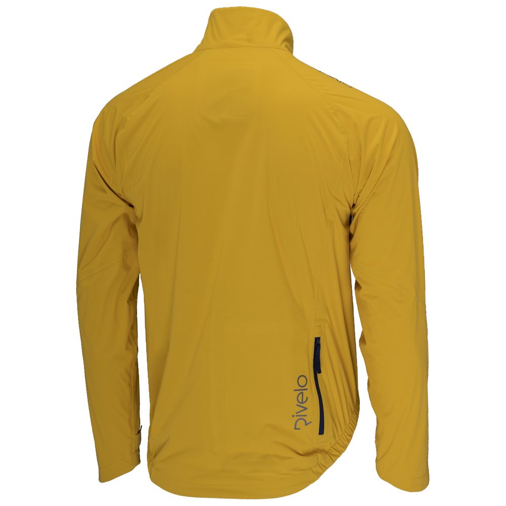 Rivelo Mens Cairnwell High Performance Rain Jacket (Yellow/Navy) (studio)
