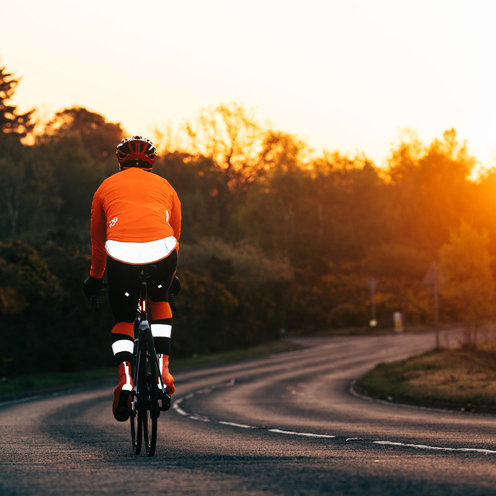 Rivelo Mens Camberwell Bib Tights (Black/Fluro Orange)