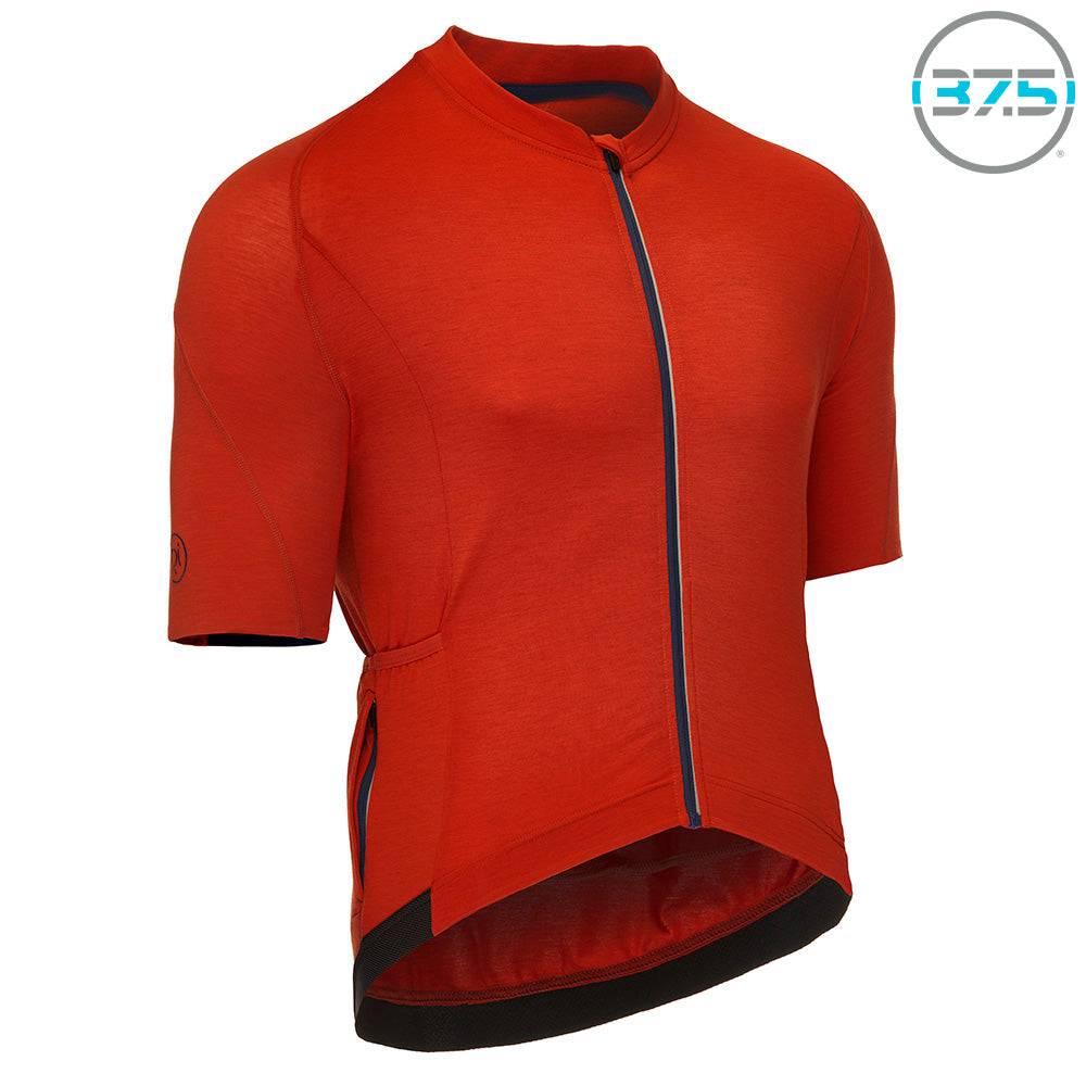 Rivelo Mens Chapman Merino Blend Jersey (Burnt Orange) (studio)