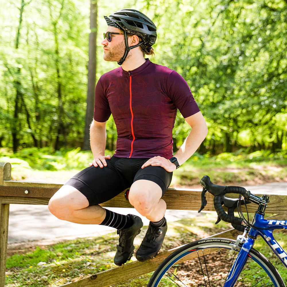 Rivelo Mens Contour Jersey (Burgundy)