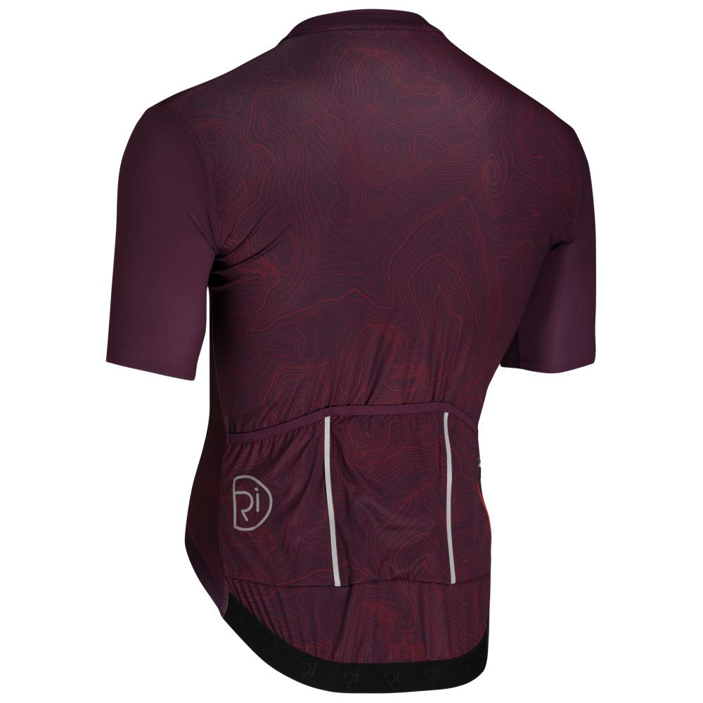 Rivelo Mens Contour Jersey (Burgundy) (studio)