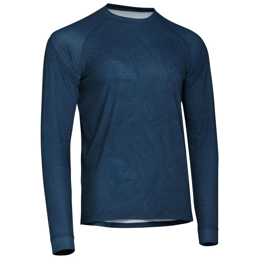 Rivelo Mens Contour Long Sleeve MTB Jersey (Marine) (studio)
