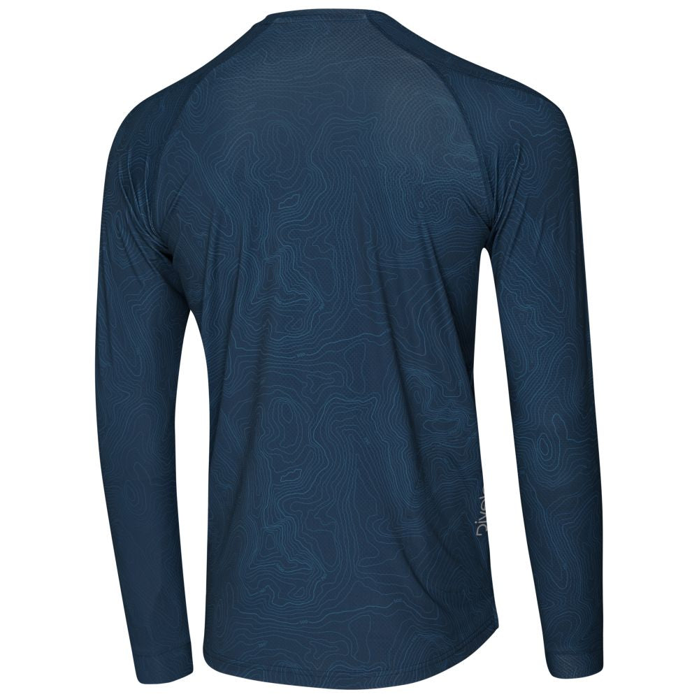 Rivelo Mens Contour Long Sleeve MTB Jersey (Marine) (studio)