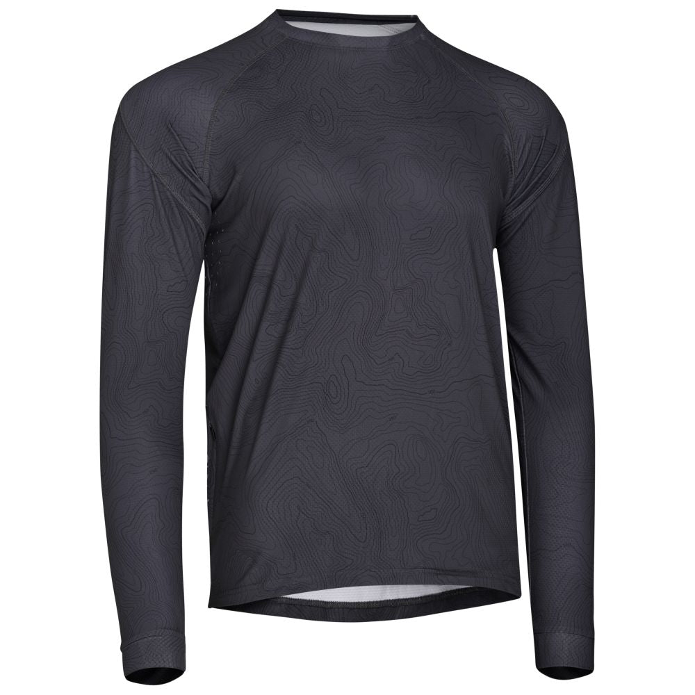 Rivelo Mens Contour Long Sleeve MTB Jersey (Slate) (studio)