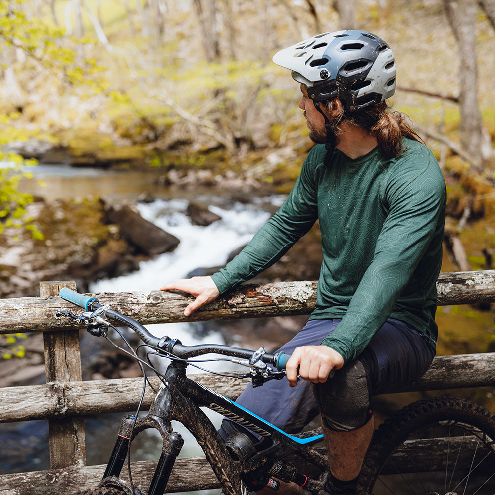 Rivelo Mens Contour Long Sleeve MTB Jersey (Woodland)