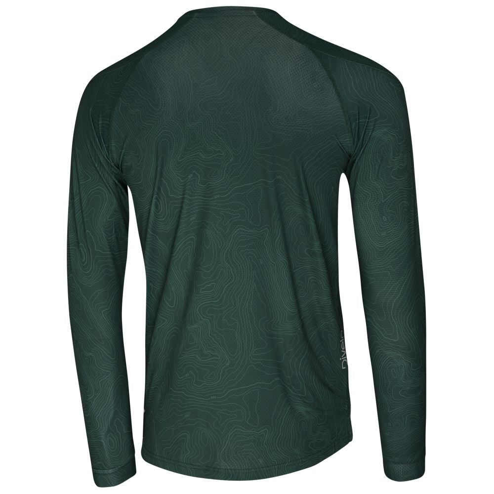 Rivelo Mens Contour Long Sleeve MTB Jersey (Woodland) (studio)